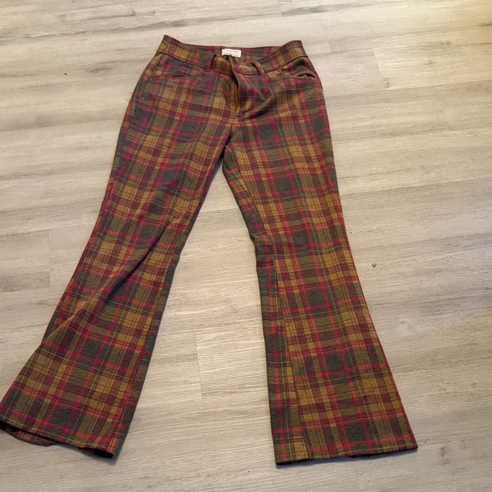 Anthropologie Plaid Pants - Brown and Red